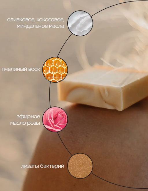 Probiotic Rose Soap 60 г. - Baikal cosmetics фото 3