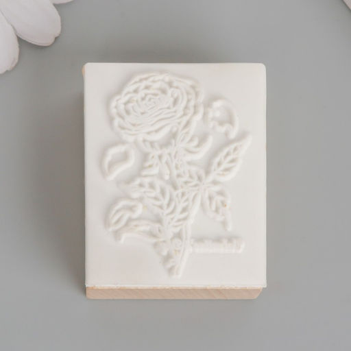 Печать дерево, резина «Роза», 5×4×2.5 см