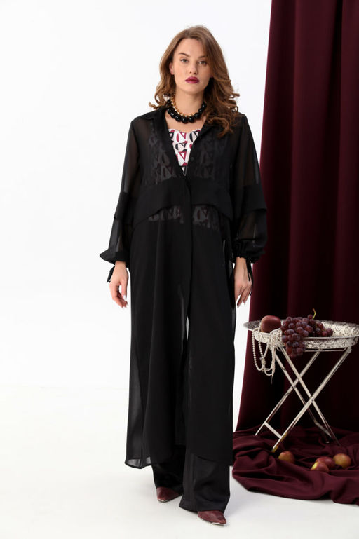 Костюм NIKVA н949-1 чёрный+ромбы бургунди фото 8