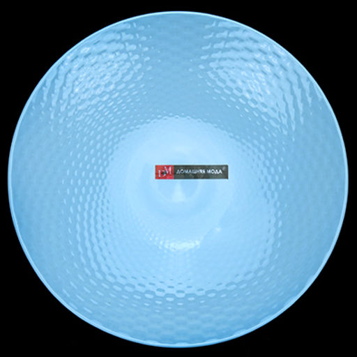 "ДМ" Блюдо фарфоровое "Плетенка-колор" д205мм, h35мм, голубой (Китай)