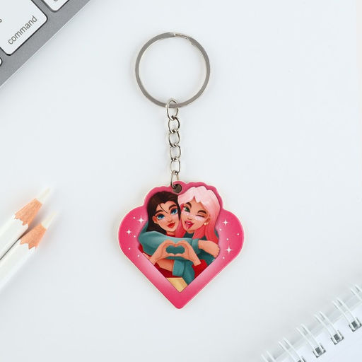 Брелок для ключей, значок, сувенир «Любимой подружке», набор, 8,3 х 12 см