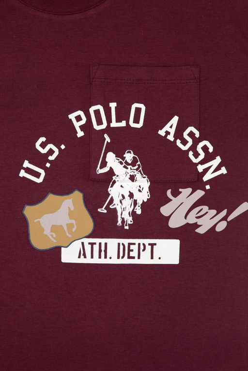 Erkek _ocuk Bordo Bisiklet Yaka Sweatshirt - U.s. polo assn фото 3