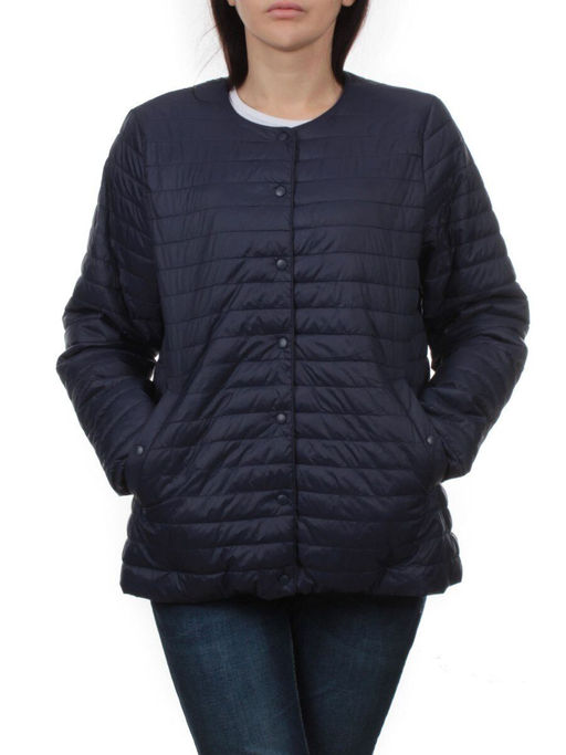 K-527 DK. BLUE Куртка демисезонная стеганая женская (70 гр. холлофайбер) - Fashion фото 3