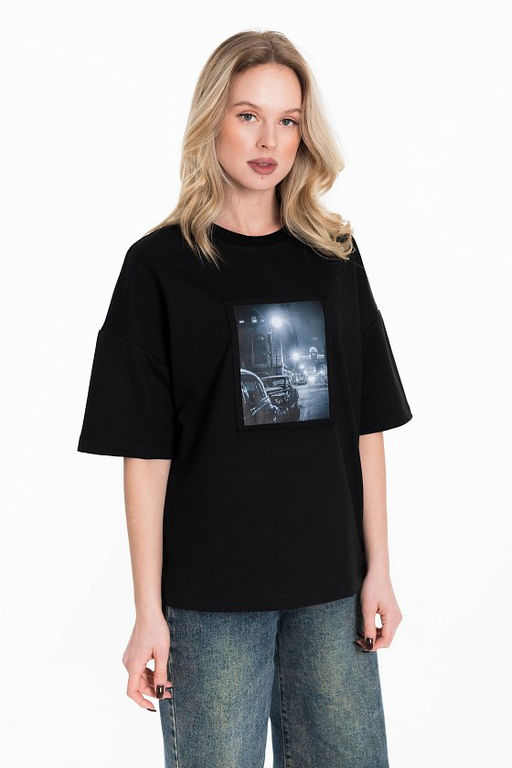 Футболка М324287Па черный - Елена фото 3