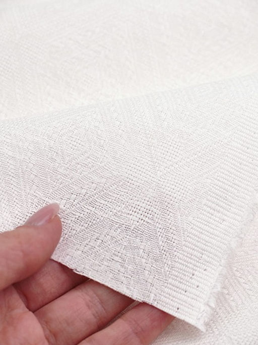 Полульняной жаккард Бернарда цв.белый, ш.1.6м, лен-59%, хлопок-41%, 230гр/м.кв - Купава фото 6