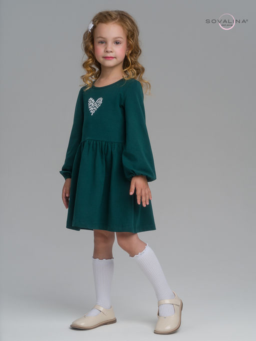 Платье Моана изумруд-лав