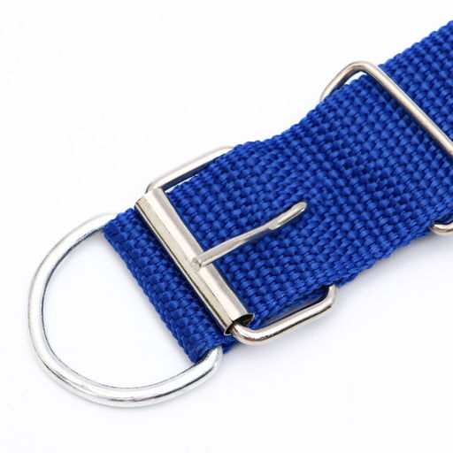 Ошейник клепаный, 48,5 х 3 см, ОШ 31-40 см, полиэстер, синий - Пижон фото 4