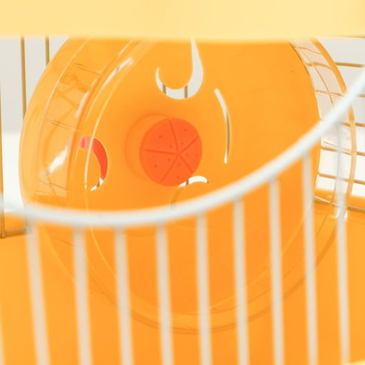 Клетка для грызунов Пижон, укомплектованная с замком, 27 х 21 х 31 см, жёлтая  фото 6