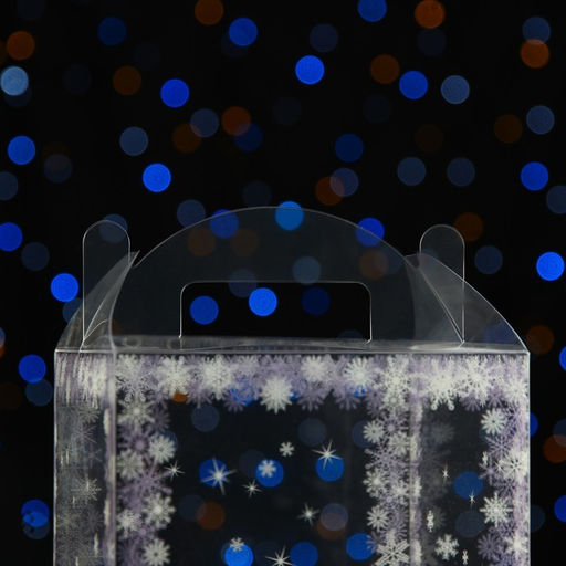 Цена за 5 шт. Складная коробка из PVC 12 x 12 x 15 см Зимушка - UPAK LAND фото 3