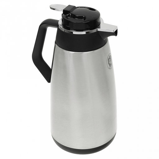 Термос-кувшин, корпус из нержавеющей стали, узкое горло "Сегежа", д15см h33,5см, с пластмассовой ручкой, крышкой, стеклянная колба 1,75л, цветная коробка (Китай)