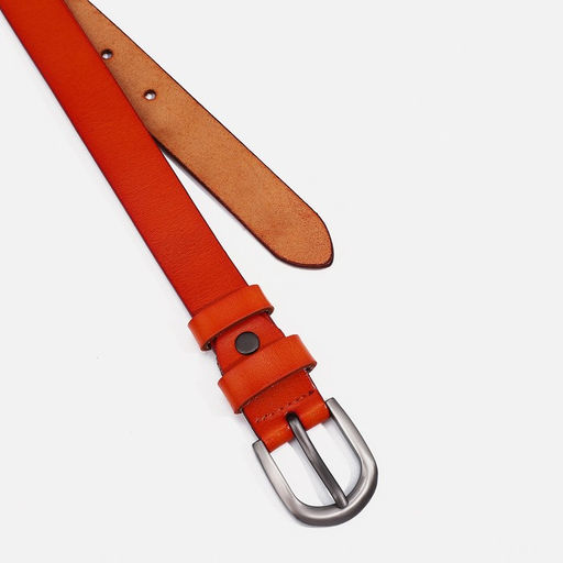 Ремень женский, ширина 2,5 см, винт, пряжка металл, цвет оранжевый - Simaland фото 2