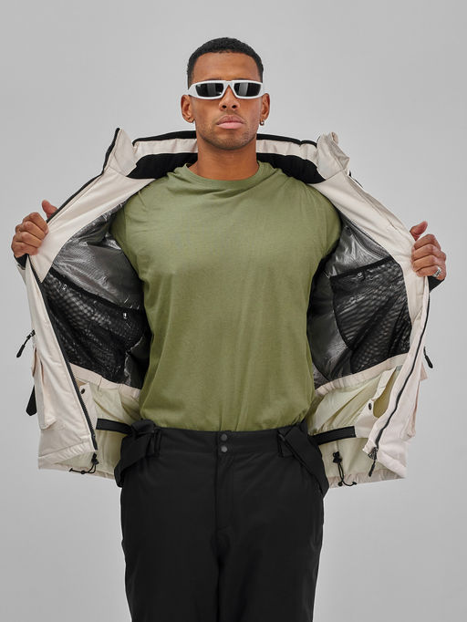 Горнолыжный костюм мужской зимний белого цвета 394Bl - Leifensh фото 19