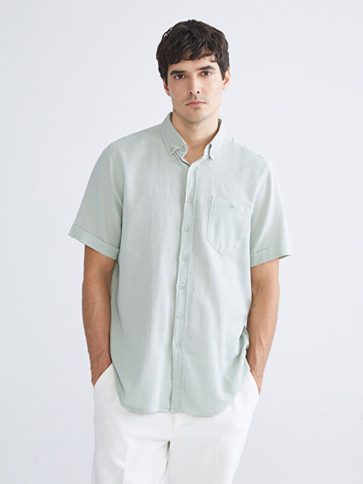 Regular Fit K?sa Kollu Erkek G?mlek