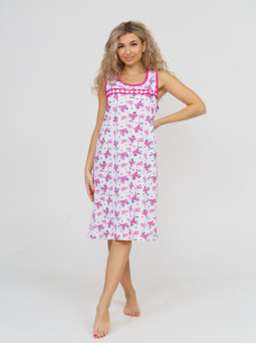 0015 Ночная сорочка "Розовый цветок"