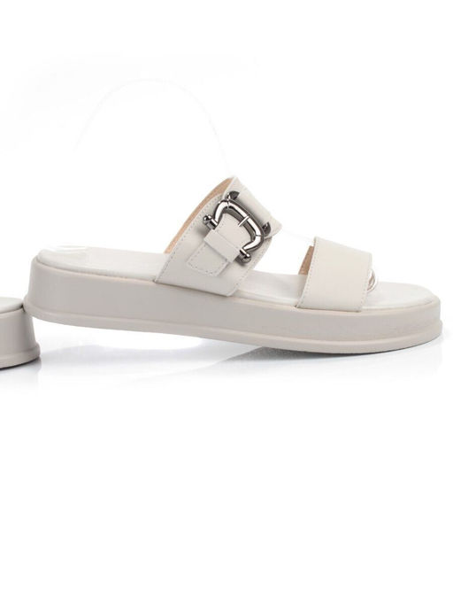 08-PEQ198-2 LT. GRAY Босоножки женские (натуральная кожа)