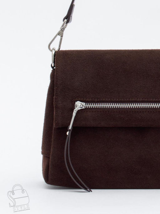 Сумка женская кожаная 8273-2PEF coffee Polina&Eiterou