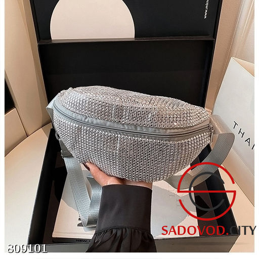 Сумка на пояс усыпанная камнями - Bruno фото 5