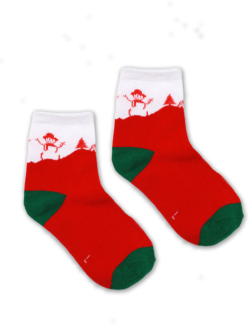 Детские носки 6-8 лет 19-22 см Christmas Снеговик - Krumpy фото 2