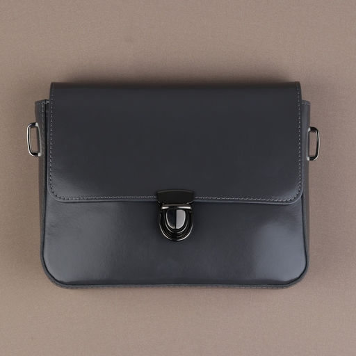 Застёжка для сумки, 4×3 см, цвет чёрный никель