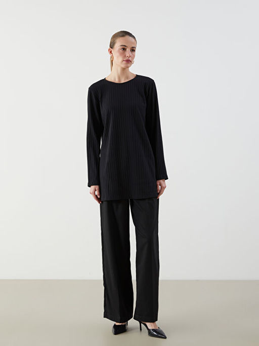 Bisiklet Yaka Fitilli Kad?n Tunik