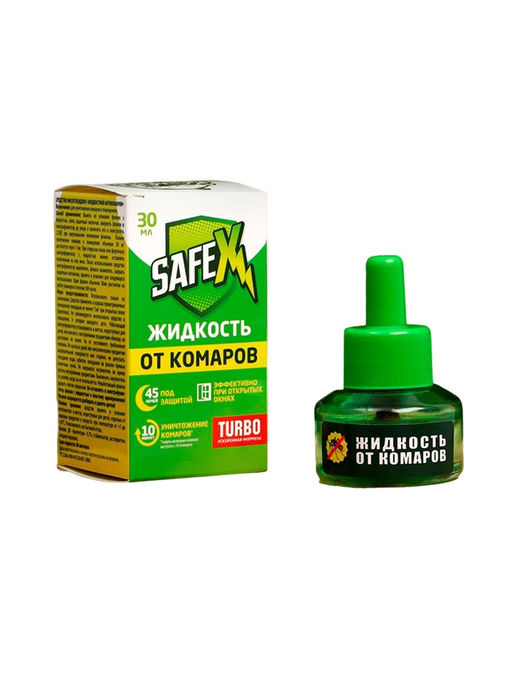 Цена за 3 шт. Жидкость для фумигатора, 45 ночей, дополнительный флакон SAFEX, 30 мл  фото 4