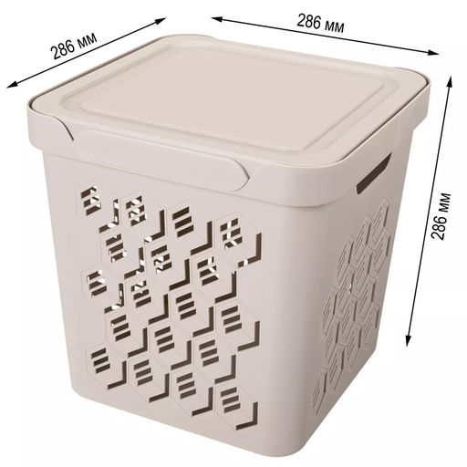 Ящик универсальный с крышкой "DELUXE", 18 л, 286х286х286мм арт. С32427