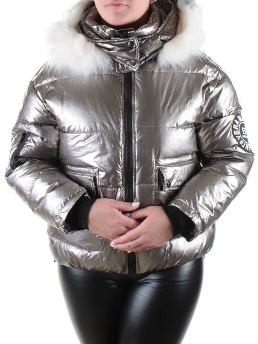 1839 BROWN/SILVER Куртка демисезонная женская LeiBaiYi - Fashion фото 2