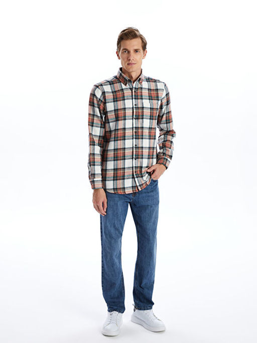 Regular Fit Uzun Kollu Ekose Erkek Oduncu G?mlek