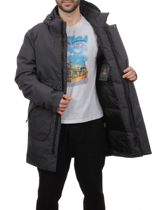 2180 DK. GRAY Куртка мужская зимняя облегченная (130 гр. холлофайбер)