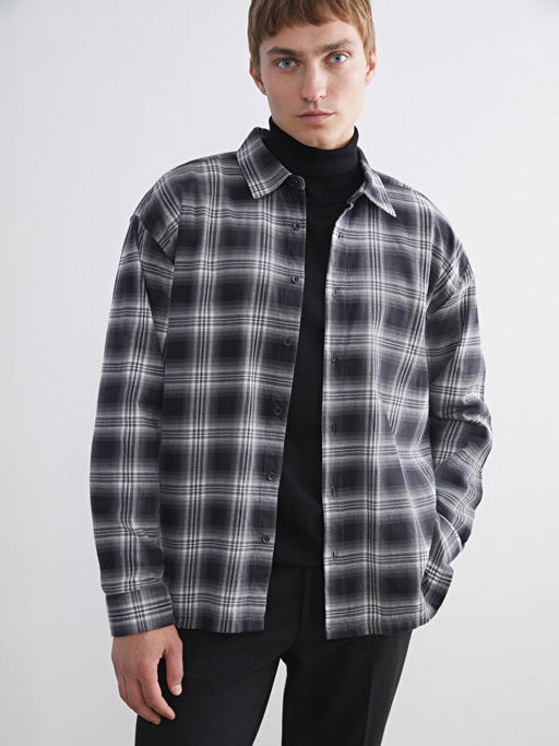 Regular Fit Uzun Kollu Ekose Erkek Oduncu G?mlek