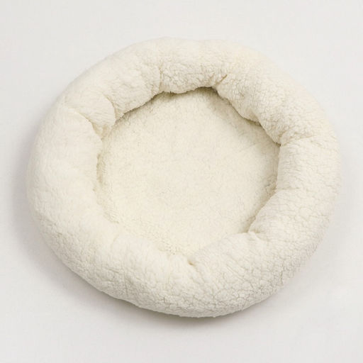 Лежанка для собак и кошек Уют, мягкий мех, 50 х 42 х 11 см, молочная - Пижон фото 15