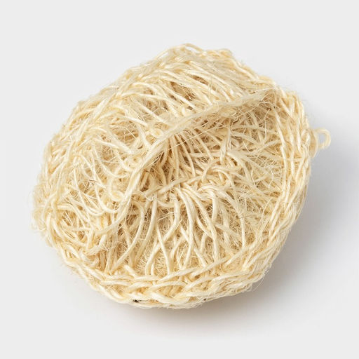 Мочалка - спонж Доляна «Сизаль», 12×12×5 см, бежевая