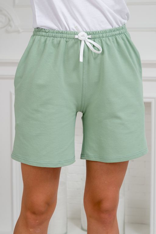 Шорты женские из футера Таиланд ментол - Амадэль фото 6