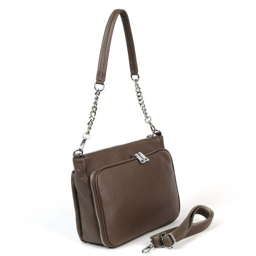 Женская кожаная сумка 1681-С Хаки - Cidirro фото 3