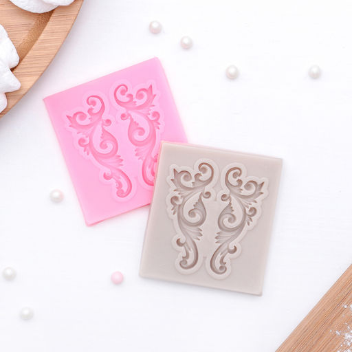 Молд Доляна «Лепнина», силикон, 5×5.5 см, цвет розовый