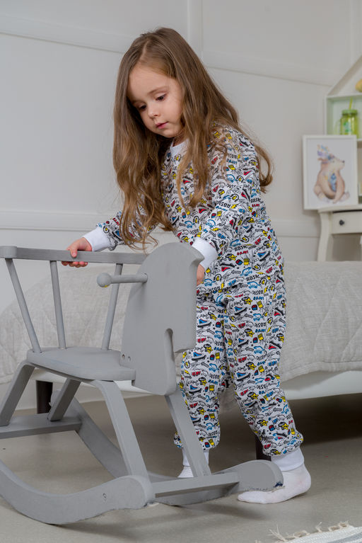 Пижама подростковая из кулирки пенье на манжетах Дрёма графити - Амадэль фото 32