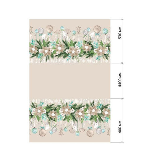 Скатерть Этель Beautiful Сhristmas 149х110см с ГМВО, 100%хл, 190г/м2  фото 2