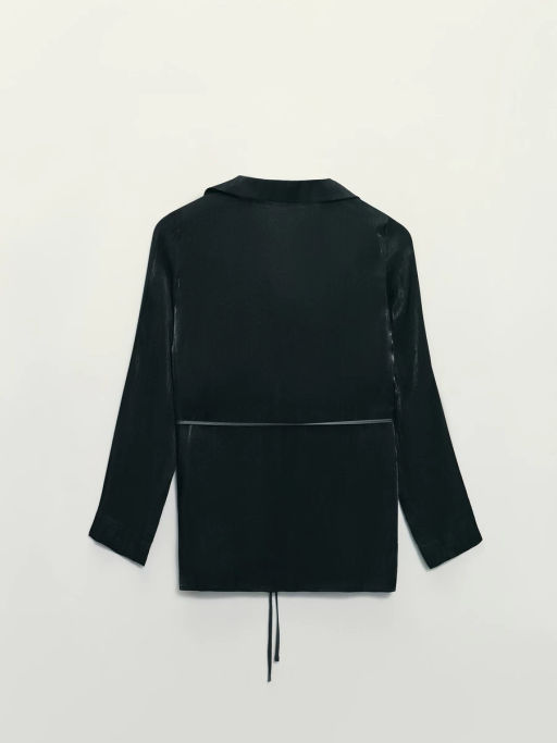 Блузка из вискозы с тонким поясом / Zarina