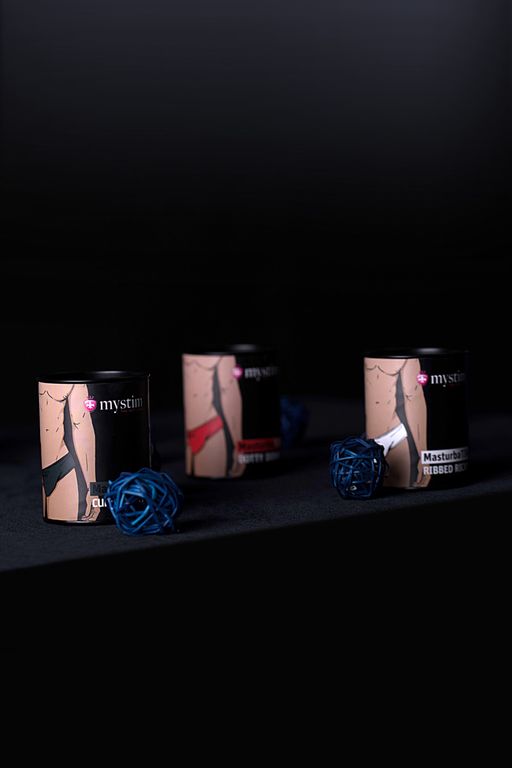 Мастурбатор MasturbaTIN Ribbed Ricky, TPE, белый,4.5 см - Mystim фото 10