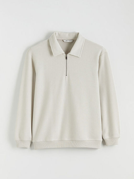 Polo Yaka Erkek Sweatshirt