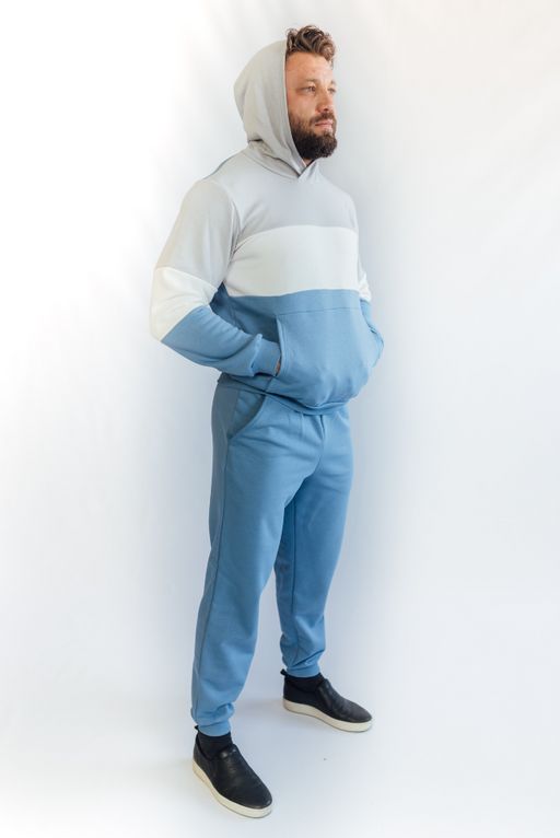 футер 3х нитка ПЕТЛЯ Мужской костюм ColourBlock - Knitka wear фото 4