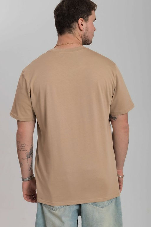 Футболка из кулирки с декоративной отстрочкой и принтом М125059Пе бежевый - Елена фото 3