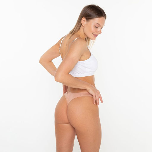 Трусы женские стринги, цвет бежевый, размер 48-50 (XL)