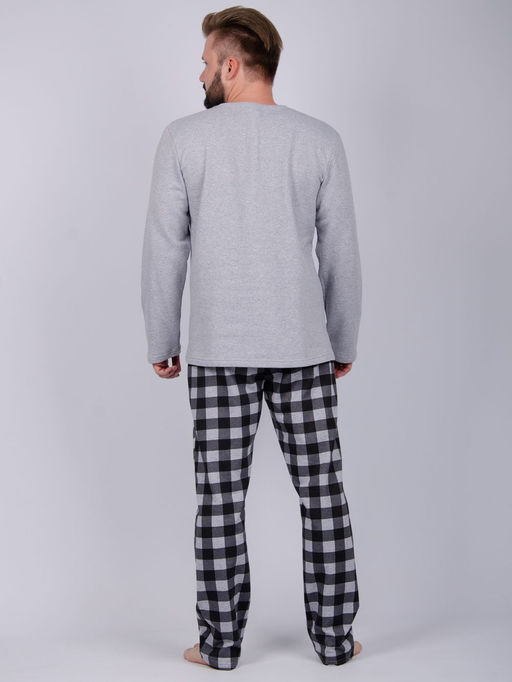 Пижама Хакер, футер начес - Малина фото 4