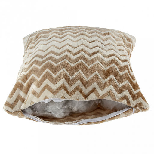 Наволочка декоративная 45х45см Гирвас, велсофт Volna набивной, тиснение зигзаг, полиэстер 100%, плотность 270г/м2, на молнии, на картоне, Домашняя мода (Россия) фото 3