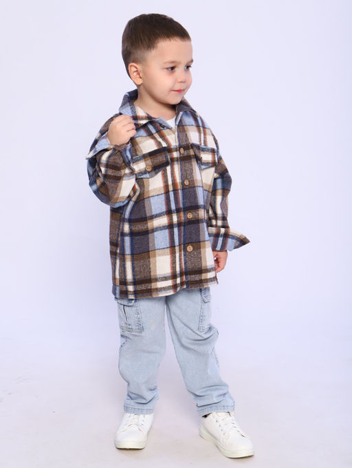 РБ012 Рубашка Бавария (голубой; коричневый) - Милаша фото 14