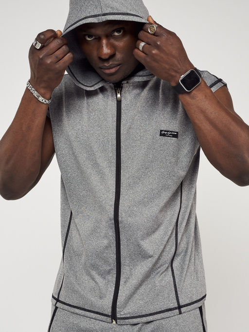 Спортивный костюм летний мужской серого цвета 22610Sr