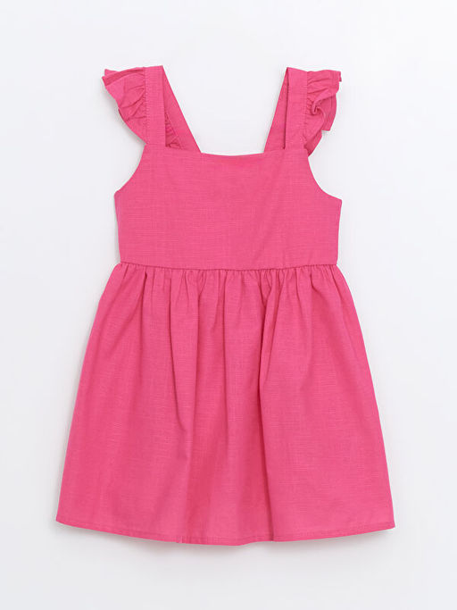 Kare Yaka K?z Bebek Elbise