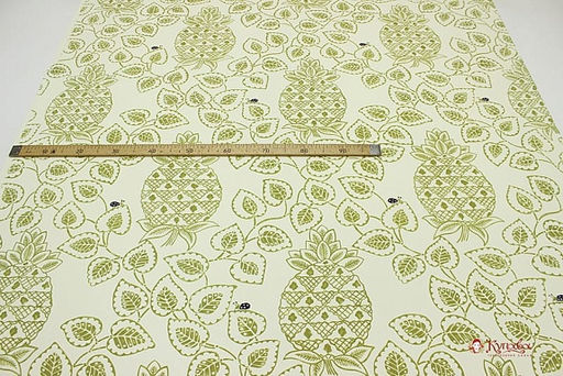 Интерьерный хлопок Тропический сад цв.светлый хаки, ш.1.5м, хлопок-100%, 240гр/м.кв - Купава фото 3