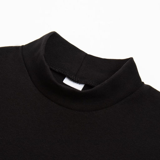 Футболка однотонная женская MINAKU SLIM FIT: чёрная, размер 42